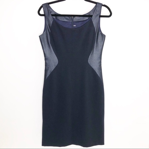 Elie Tahari Navy Blue Sheath Dress - Picture 1 of 6